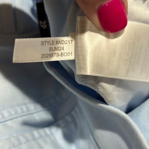 J. Crew Factory Petite high-rise girlfriend chino pant size 2P NWT Blue Breeze - Picture 13 of 13